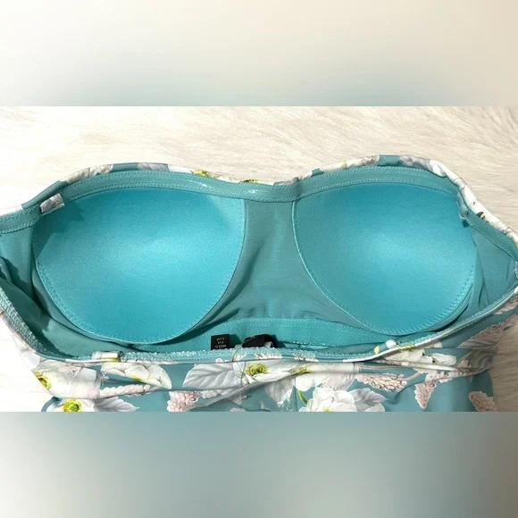 Nip Tuck Ladies One Piece Swimsuit Tummy Control Light Blue Floral Size 12 NEW - Picture 7 of 11